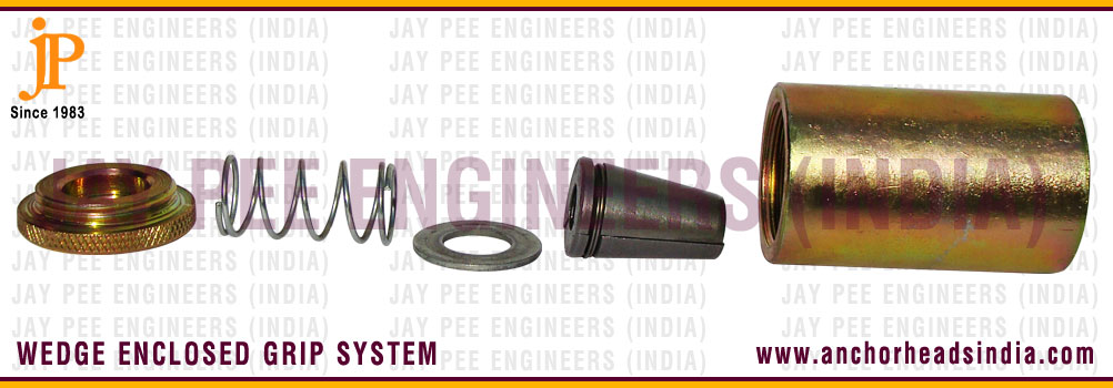 Post-tensioning anchor heads Anchor Plate Bearing Plate wedges and barrels post stressed grip systems