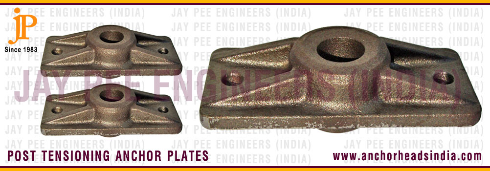 Post-tensioning anchor heads Anchor Plate Bearing Plate wedges and barrels post stressed grip systems